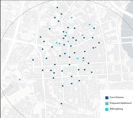 A map of a city AI-generated content may be incorrect.